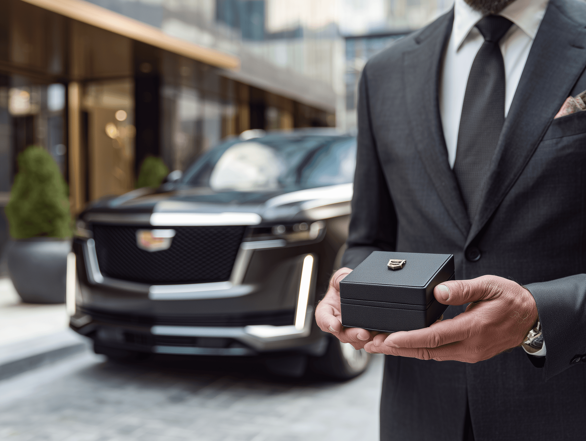 man in red jacket standing beside orange van during daytime