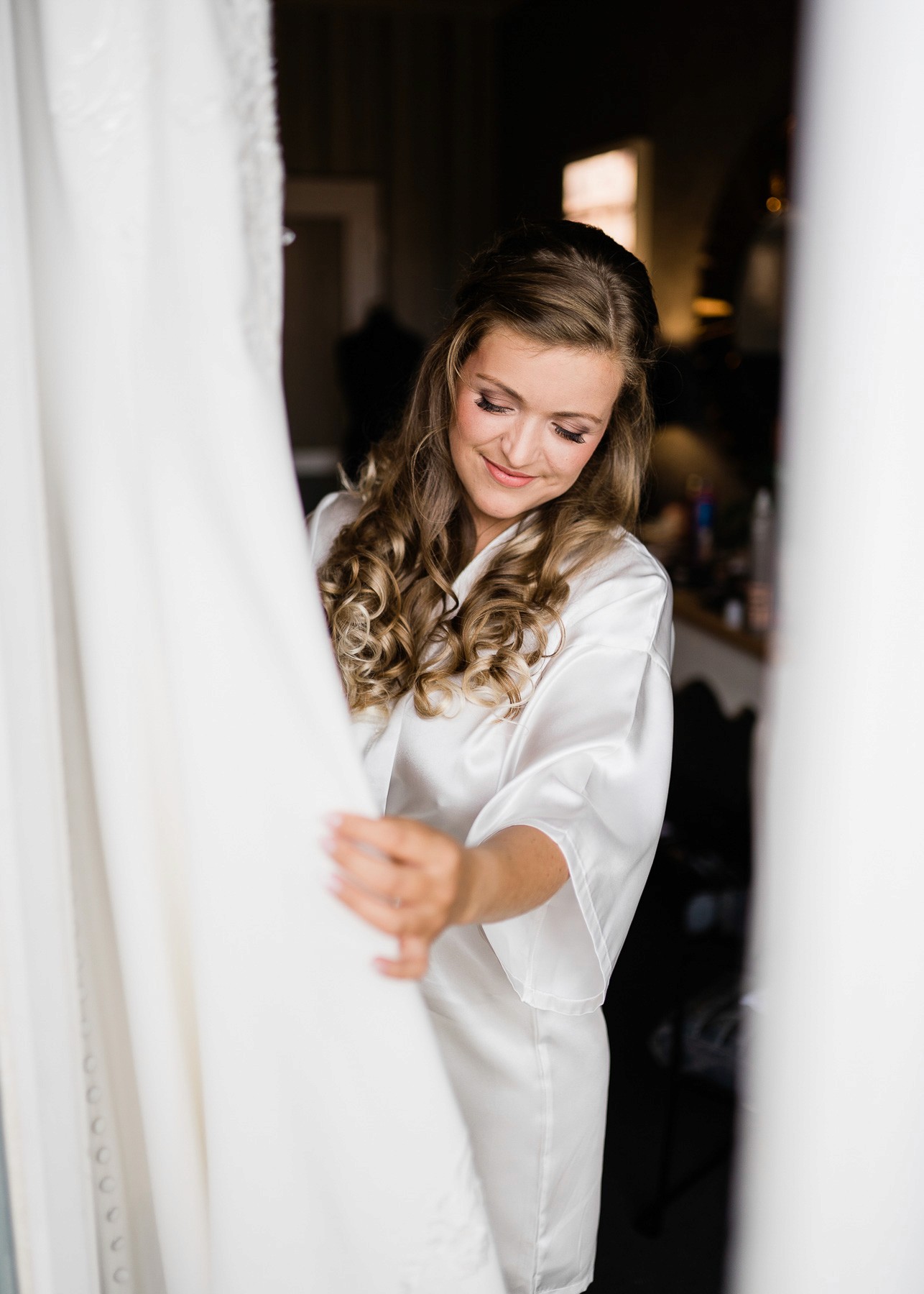 bride holding flower bouquet