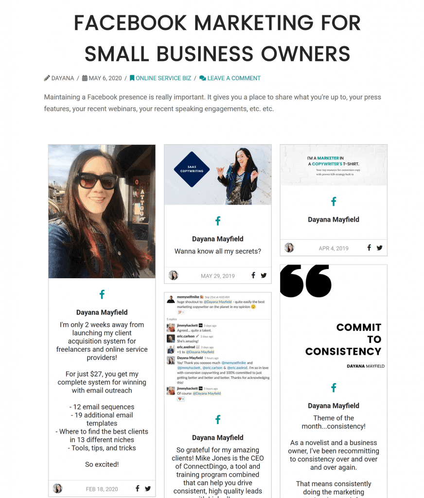 Embedded feed in WordPress