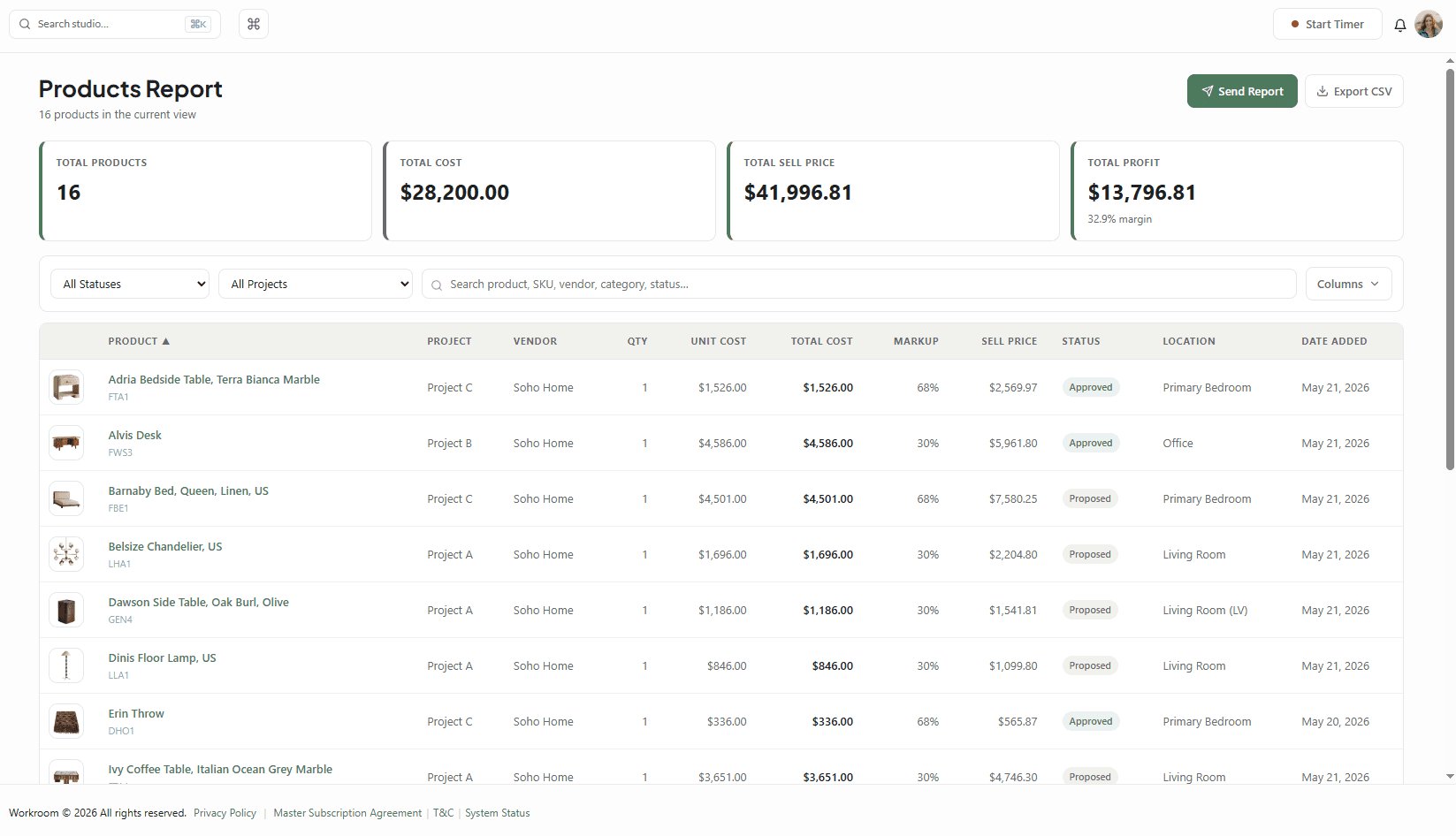 Interior design project management software