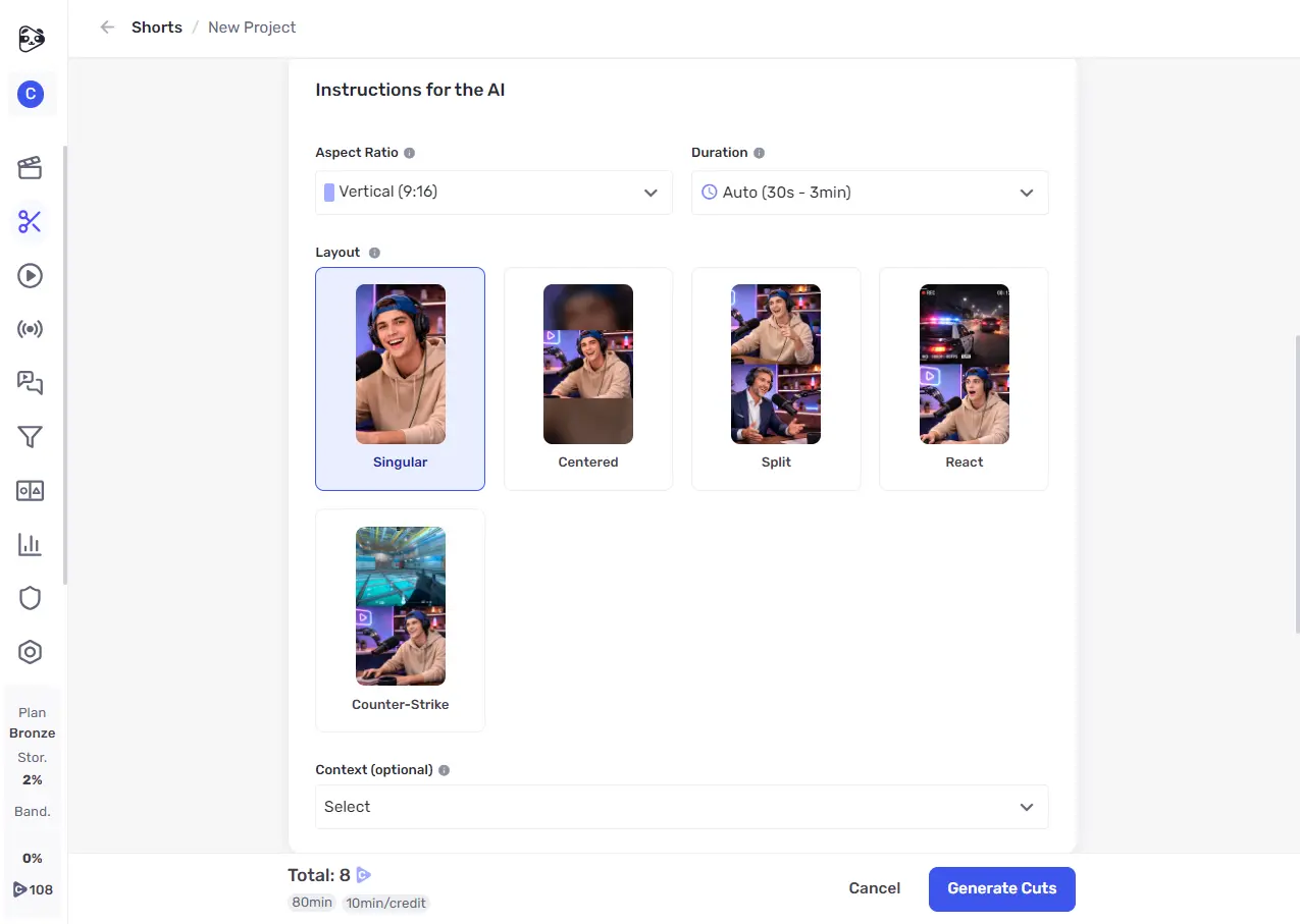 Panda Video Shorts - Instructions for the AI