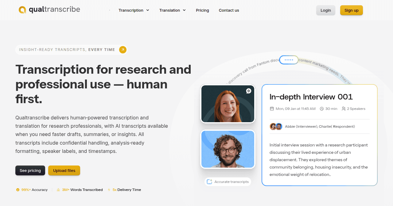 qualtranscribe's home page