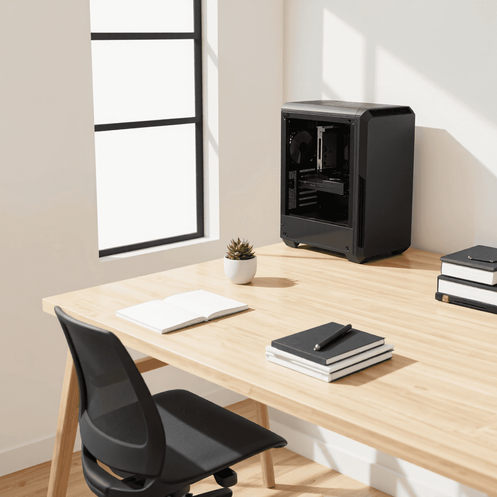 product photography of computer tower