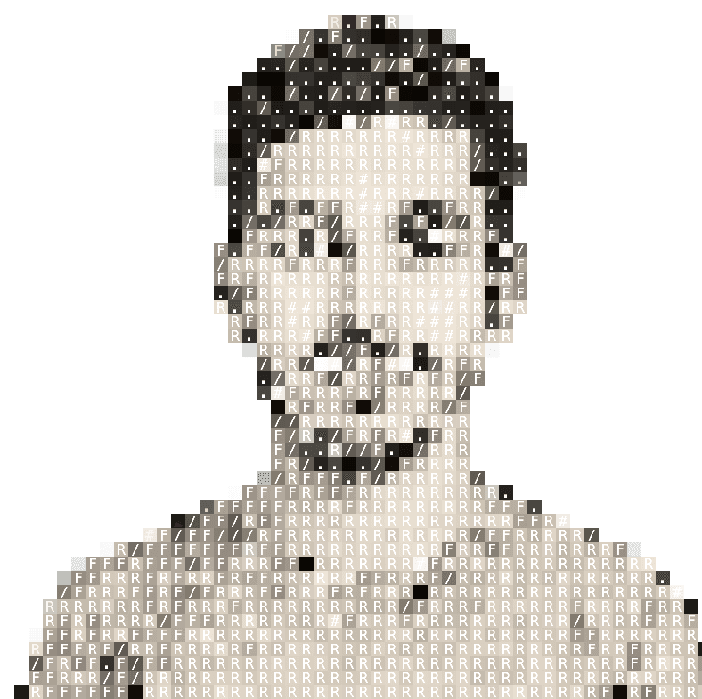decorative image of user in ASCII art