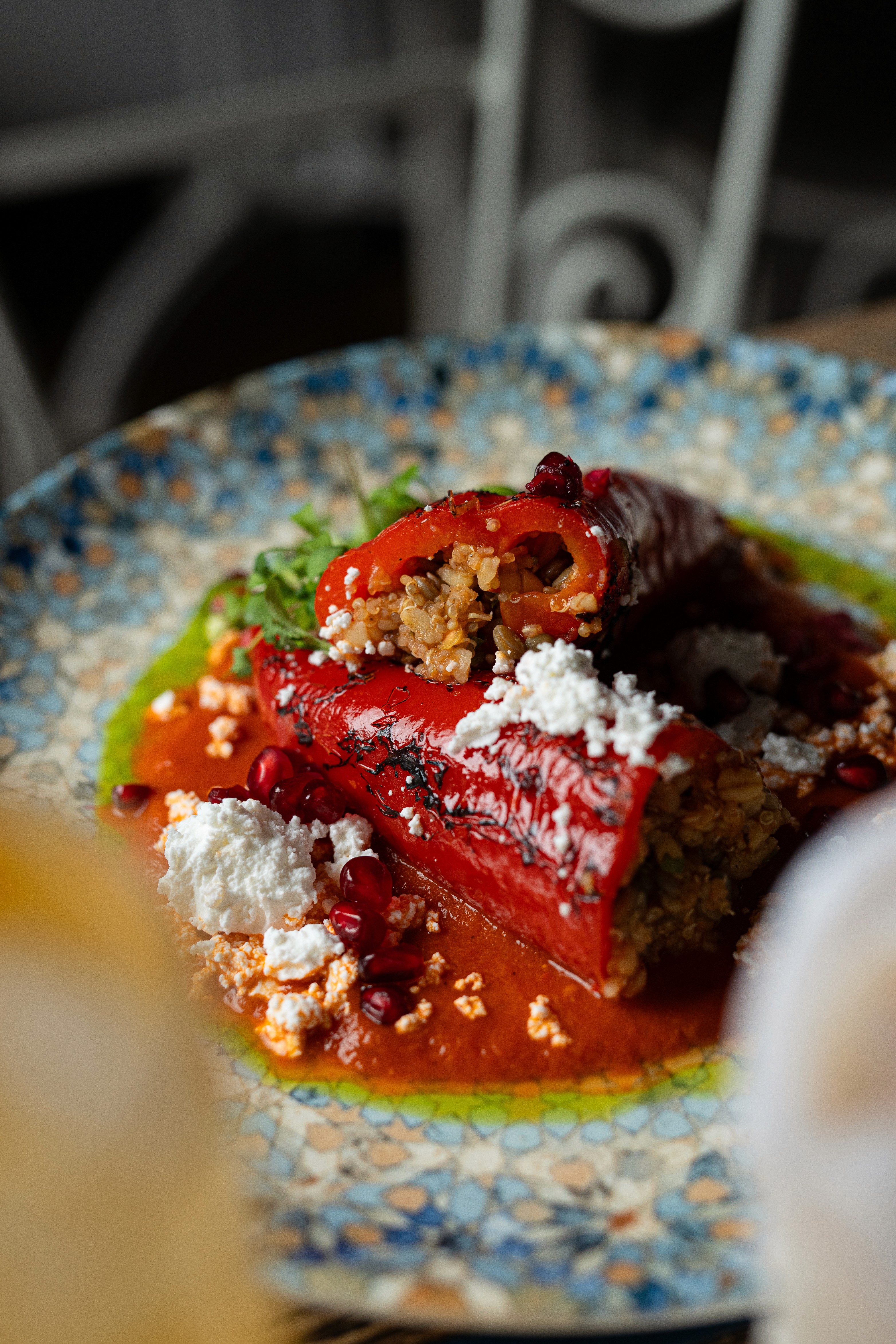 Fresh salad plate close-up