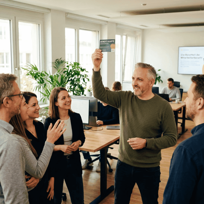 Hannes Weindorf stellt dem Team das VitalPro Gesamtkonzept vor — mehr als nur eine Krankenversicherung