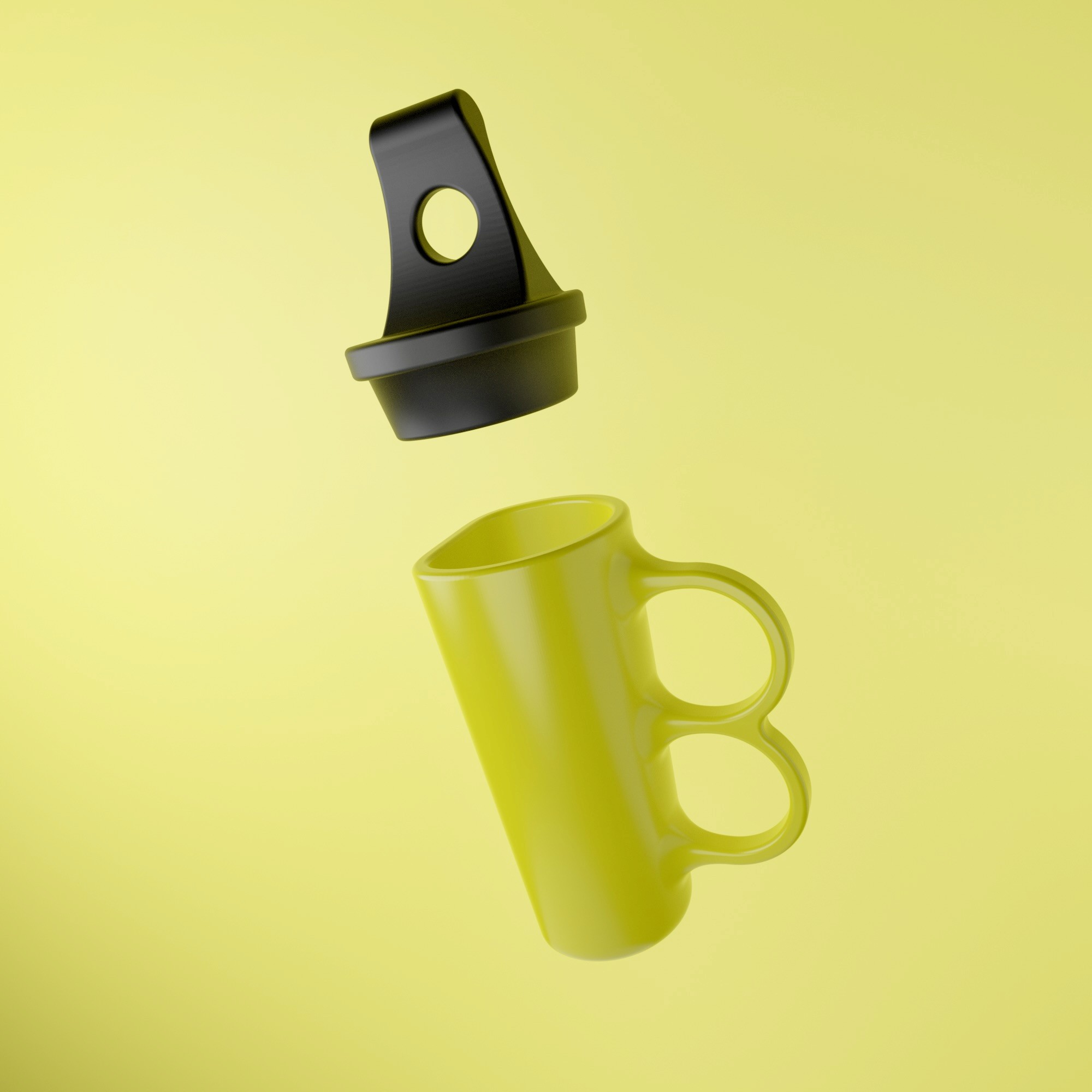 A 3D model of a coffee roaster product concept combining glass and metal, illustrating product visualization in CAD software.