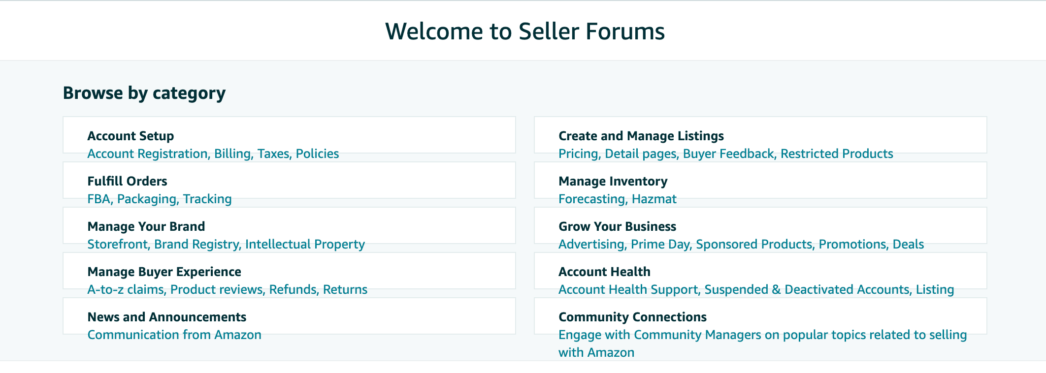 Engage in Seller Central forums