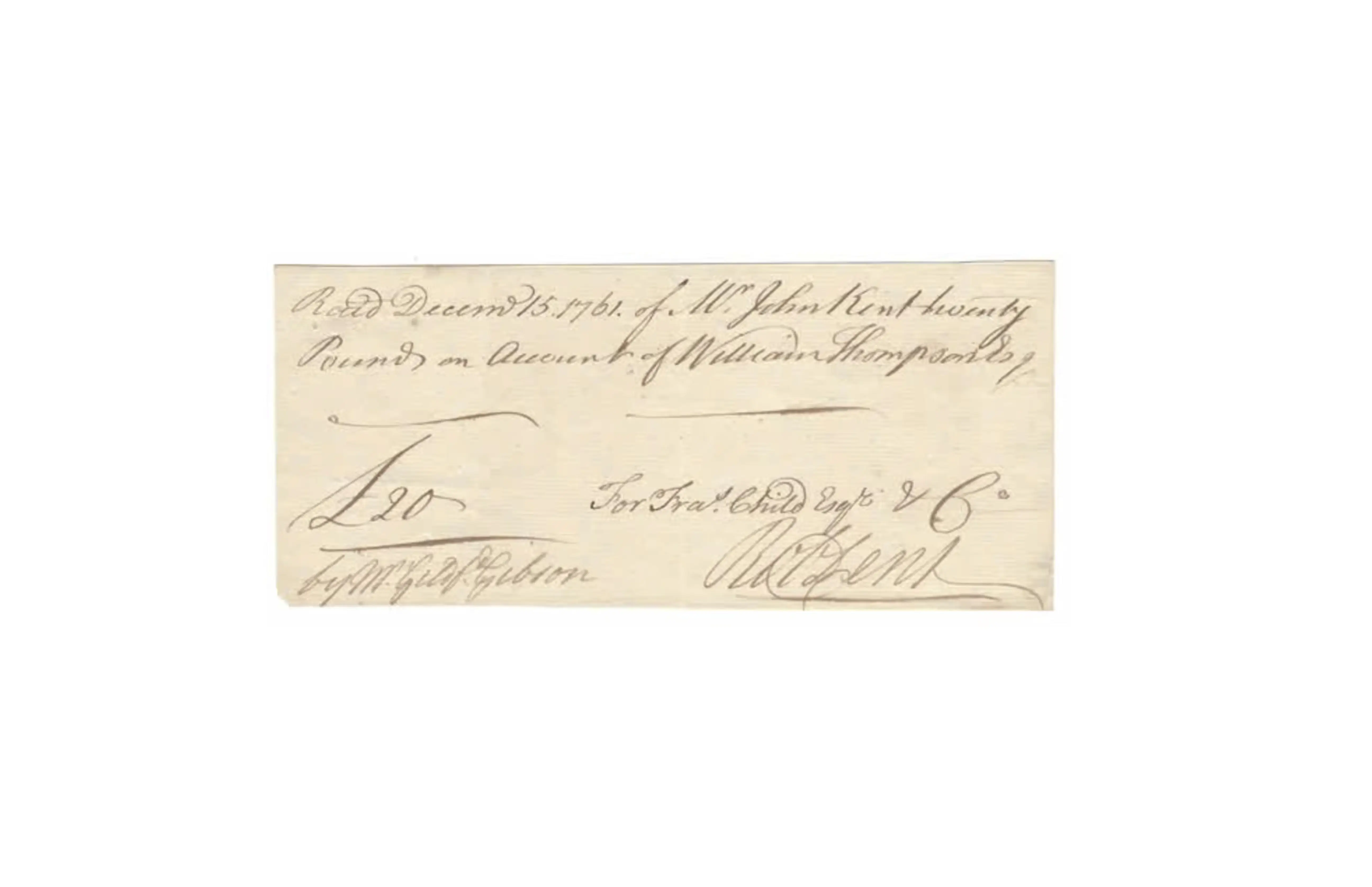 Seventeenth-century handwritten goldsmith financial note, an early form of paper claim that could represent money held by a banker.