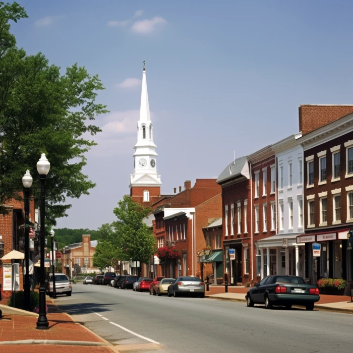 Town in Dumfries, Virginia.