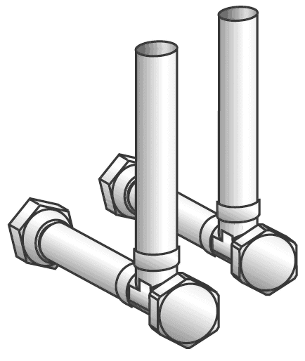 KE KELIT Afsluitbare rad. aansluitknie 15x1 mm - radiatoraansluitset