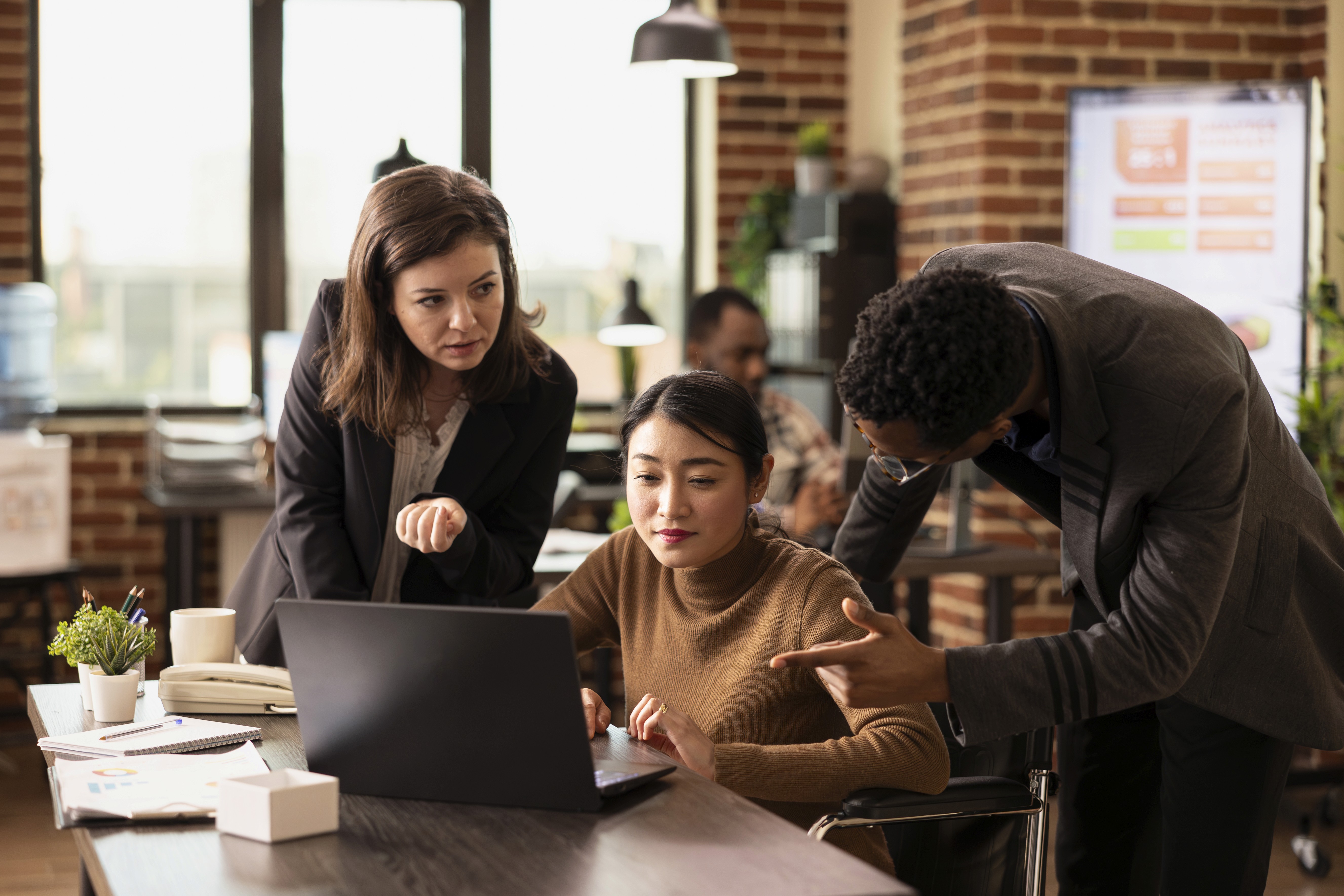 Young business people working