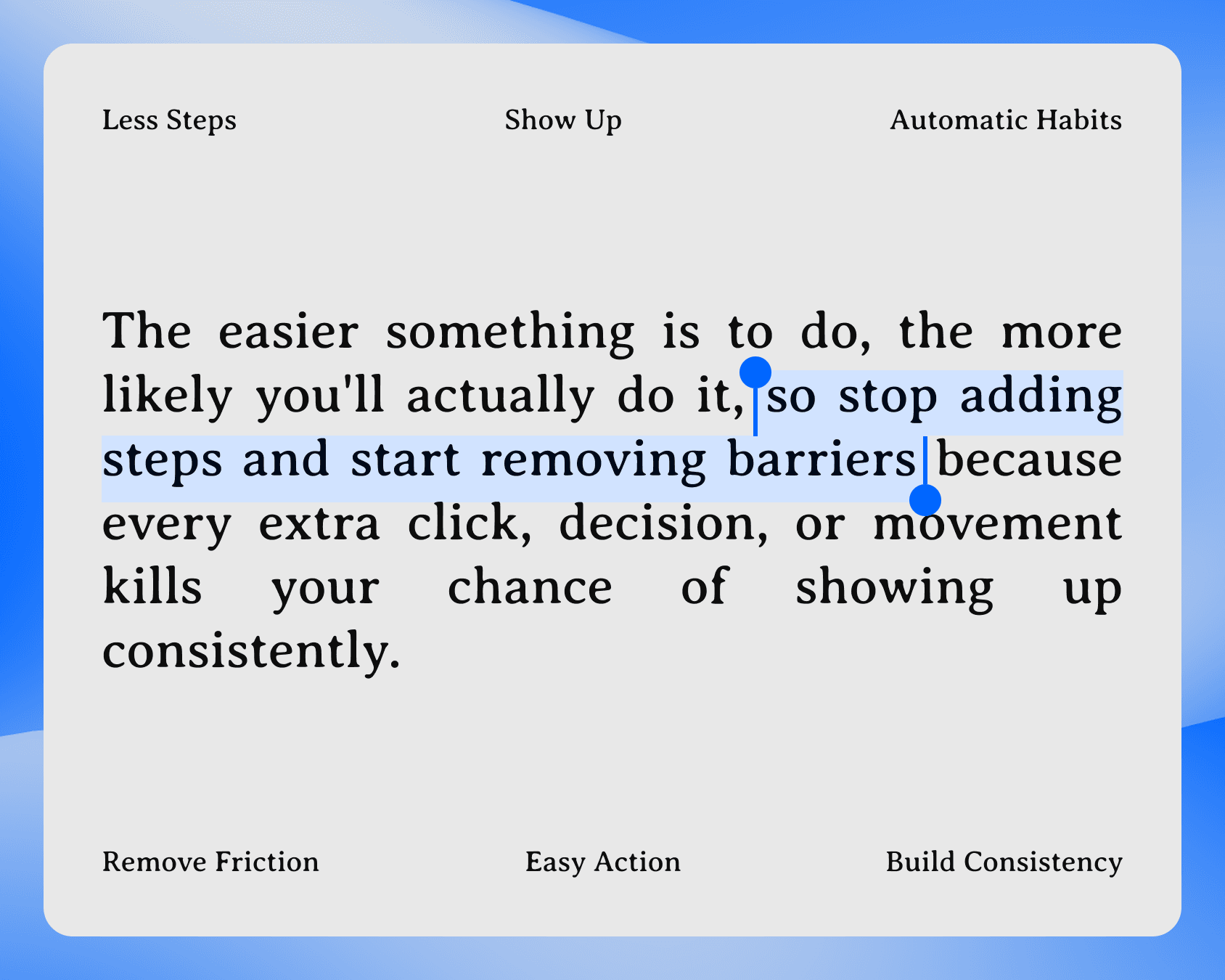 Image of Remove Friction quote