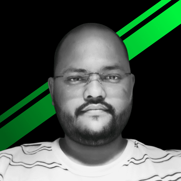grayscale photo of man facing right