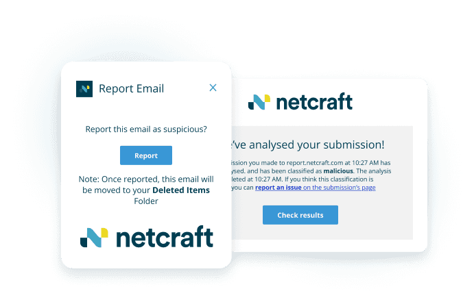 Free email extension from Netcraft