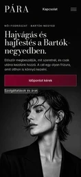 PÁRA — fictional hair studio website concept