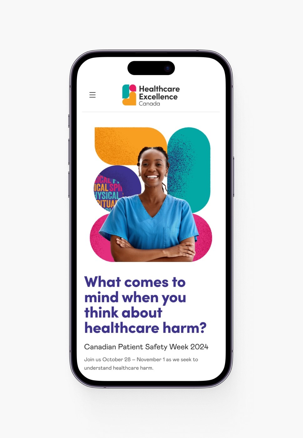 healthcare excellence canada mobile campaign site