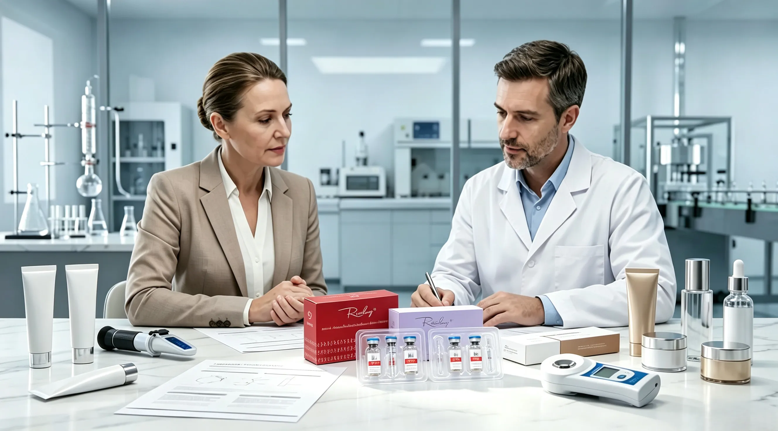 Aesthetic skincare buyers evaluating NMN and PDRN serum suppliers and product documentation