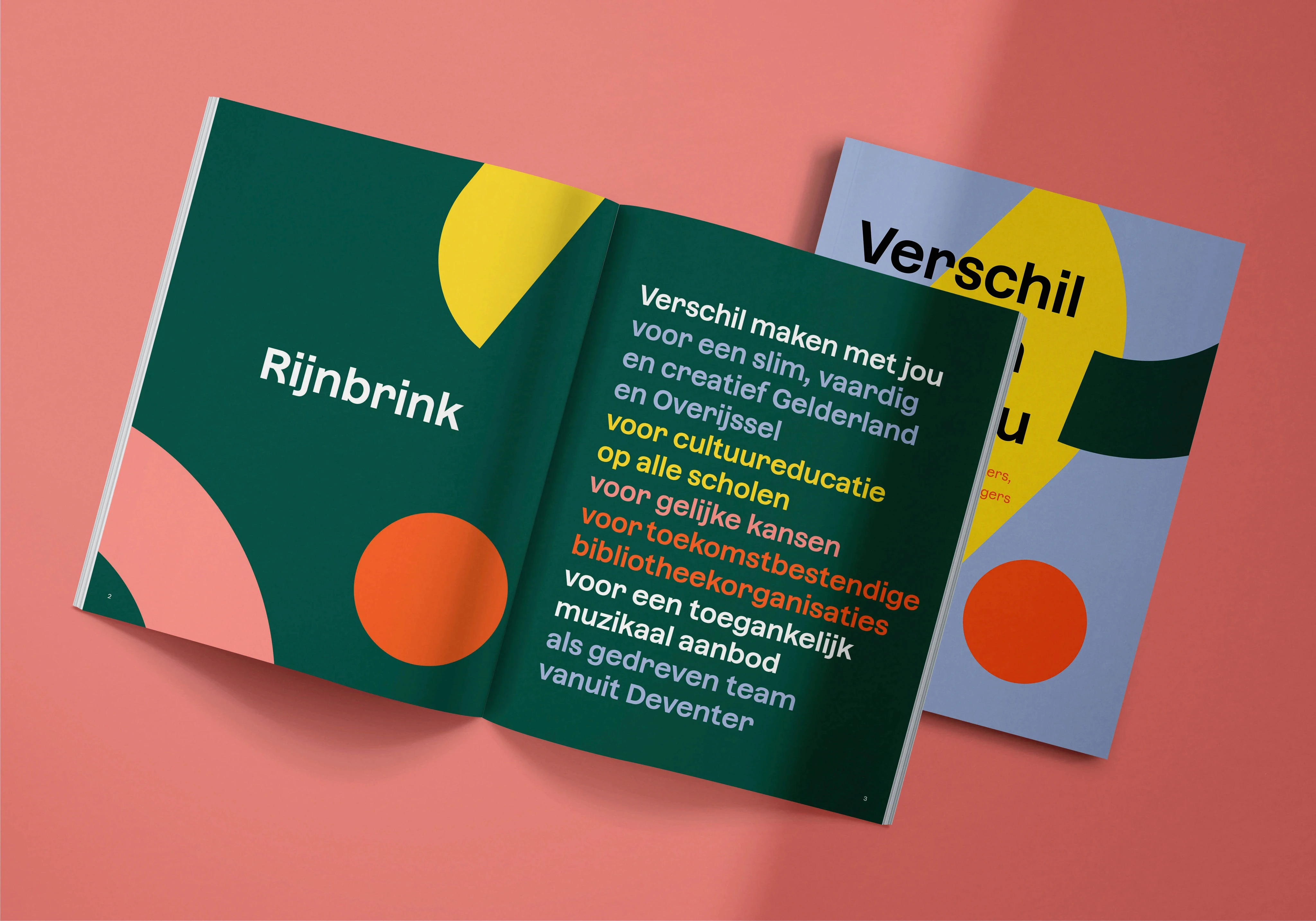 Grafisch ontwerp Rijnbrink boek spread