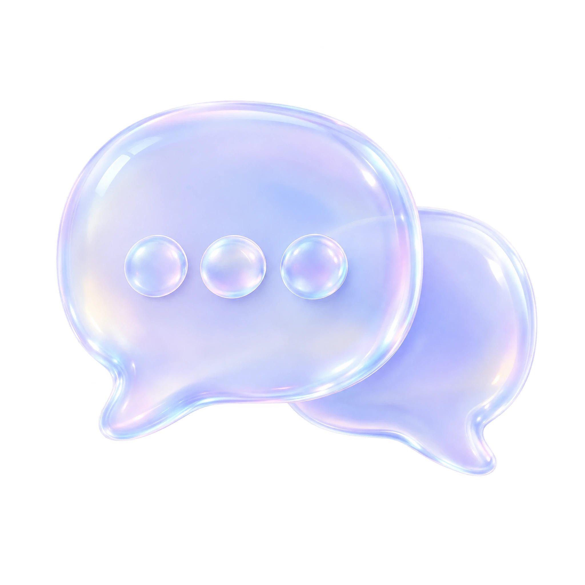 Balão de conversa de vidro