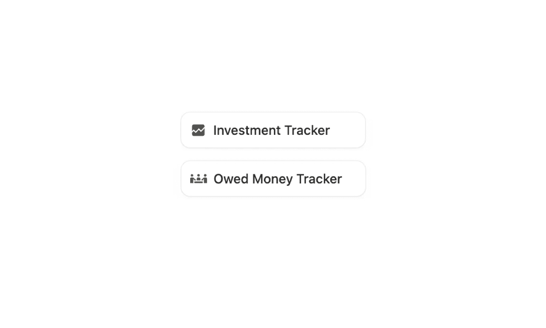 Investment Tracker and Owed Money Tracker