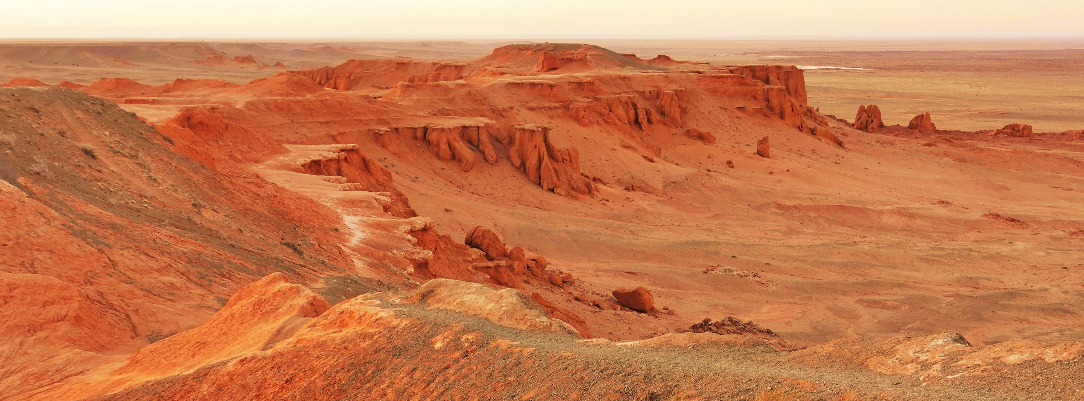 Flaming cliffs in Mongolia
