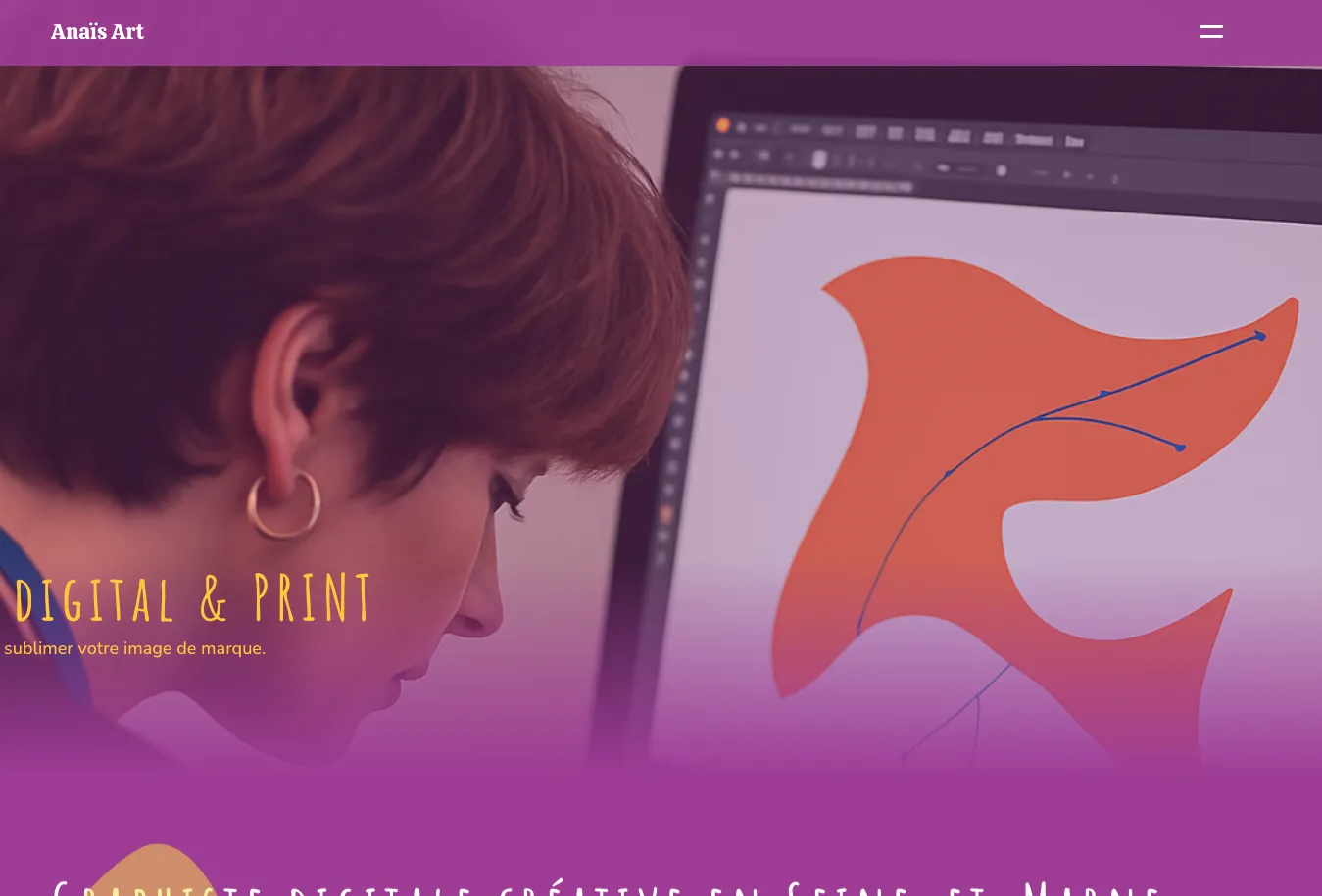 capture écran site portfolio Anais Quitellic