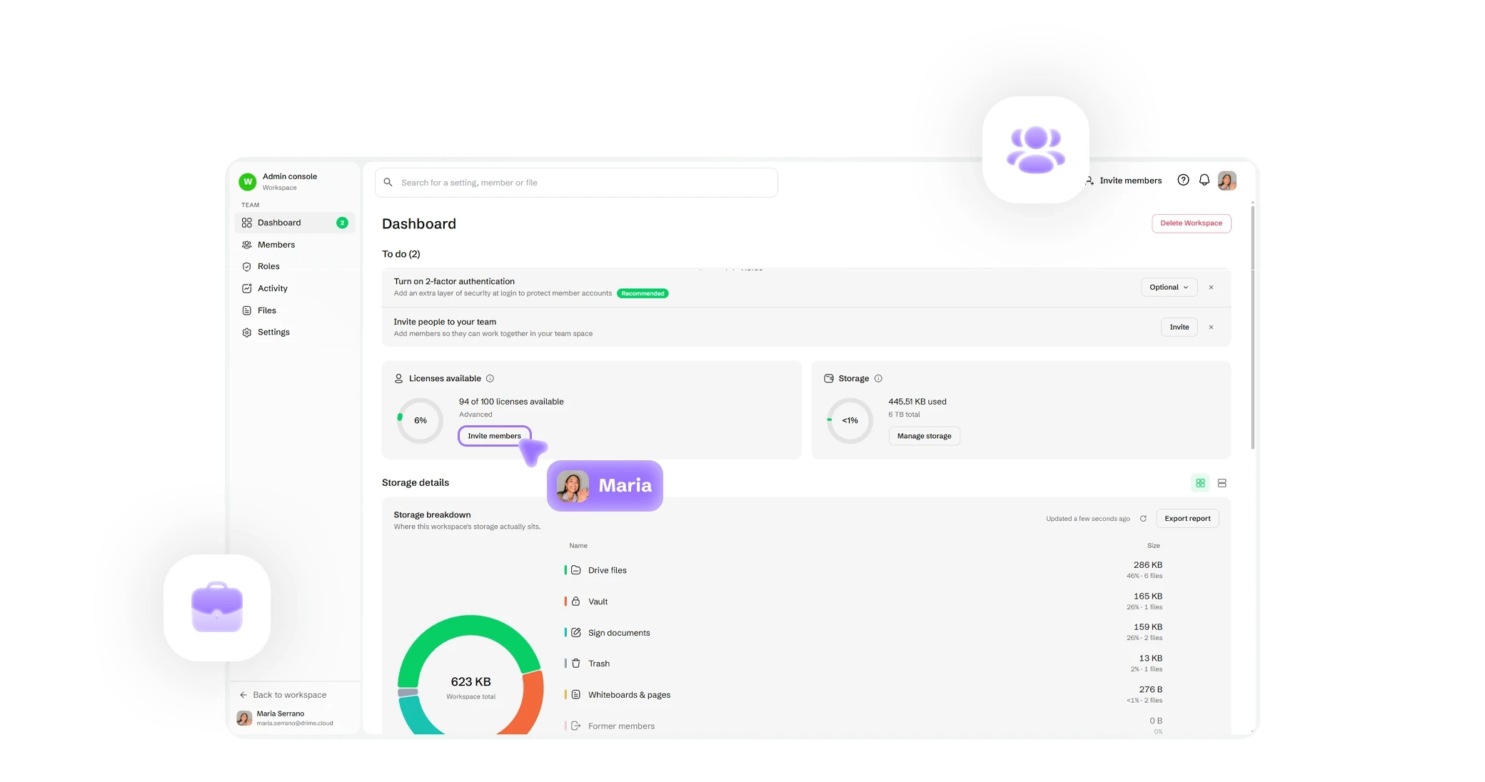 Drime Send & Track analytics interface