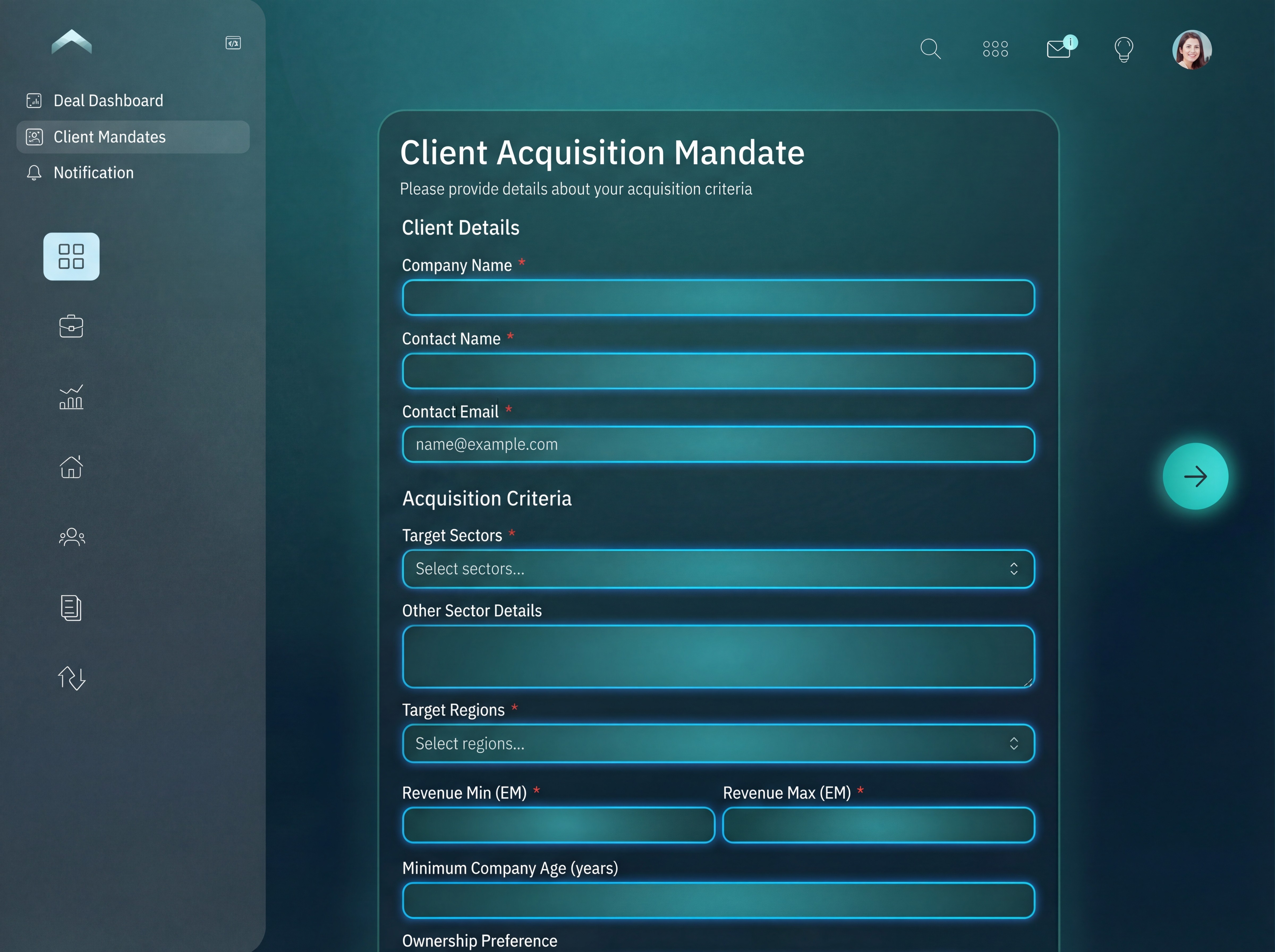 Client acquisition mandate