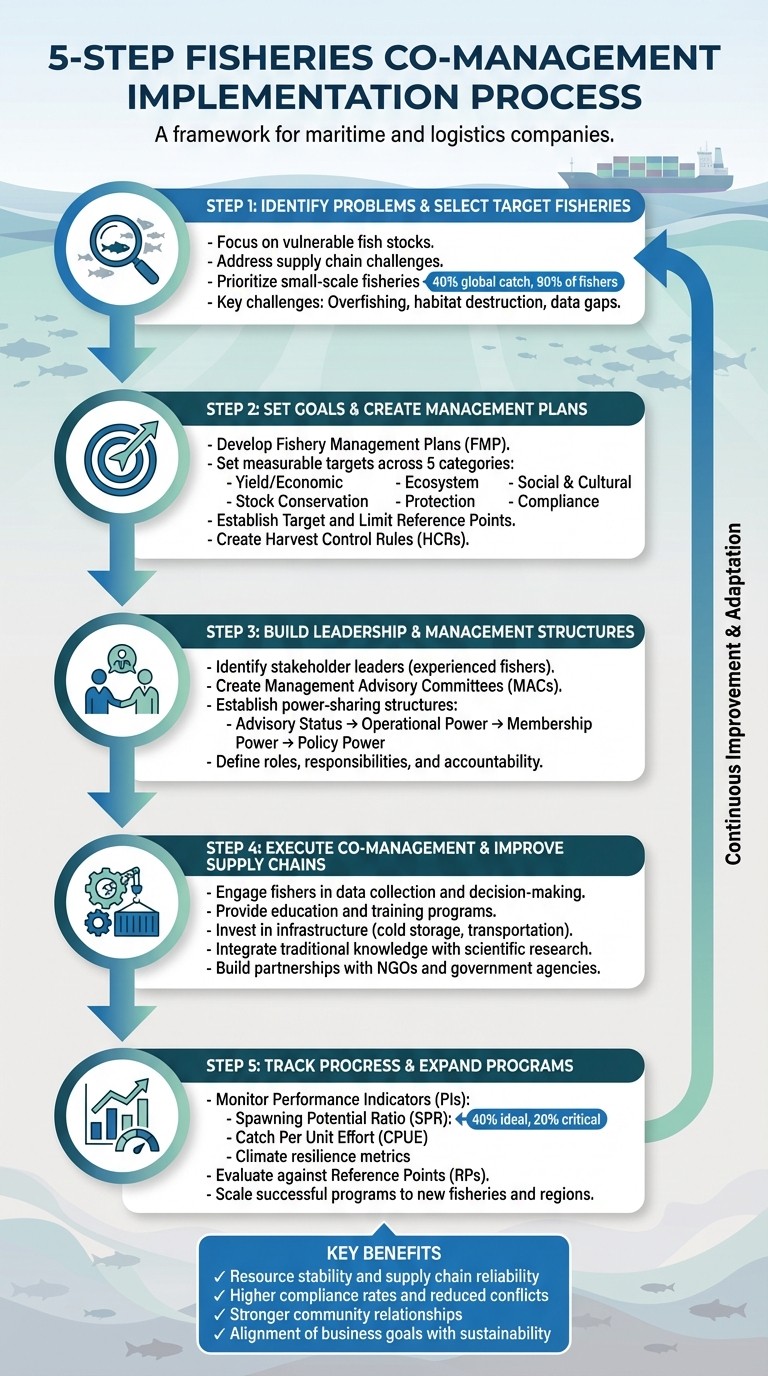 5-Step Process for Implementing Fisheries Co-Management in Maritime Companies