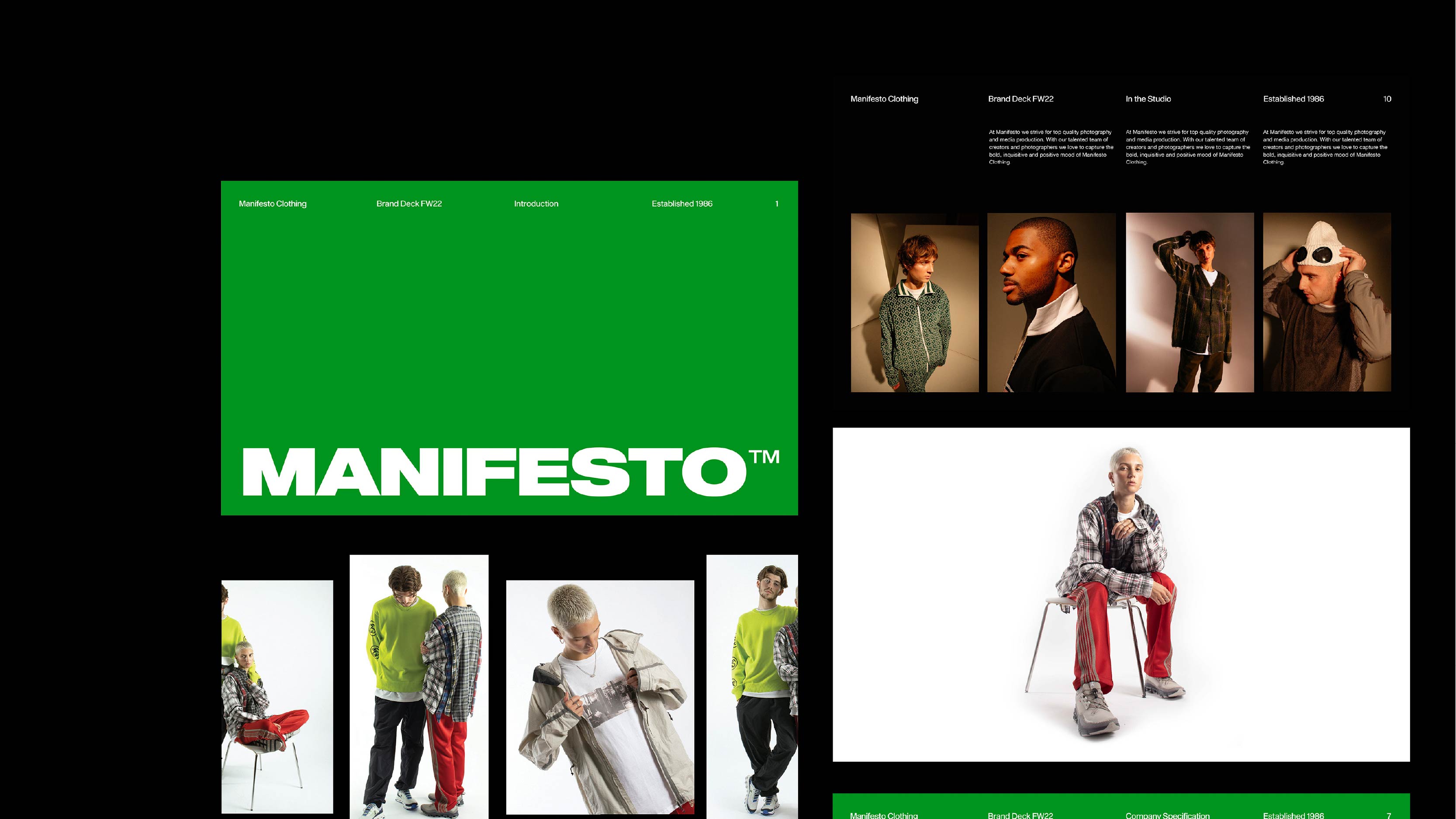 Brand Presentation - Overview pages for clothing store brand deck