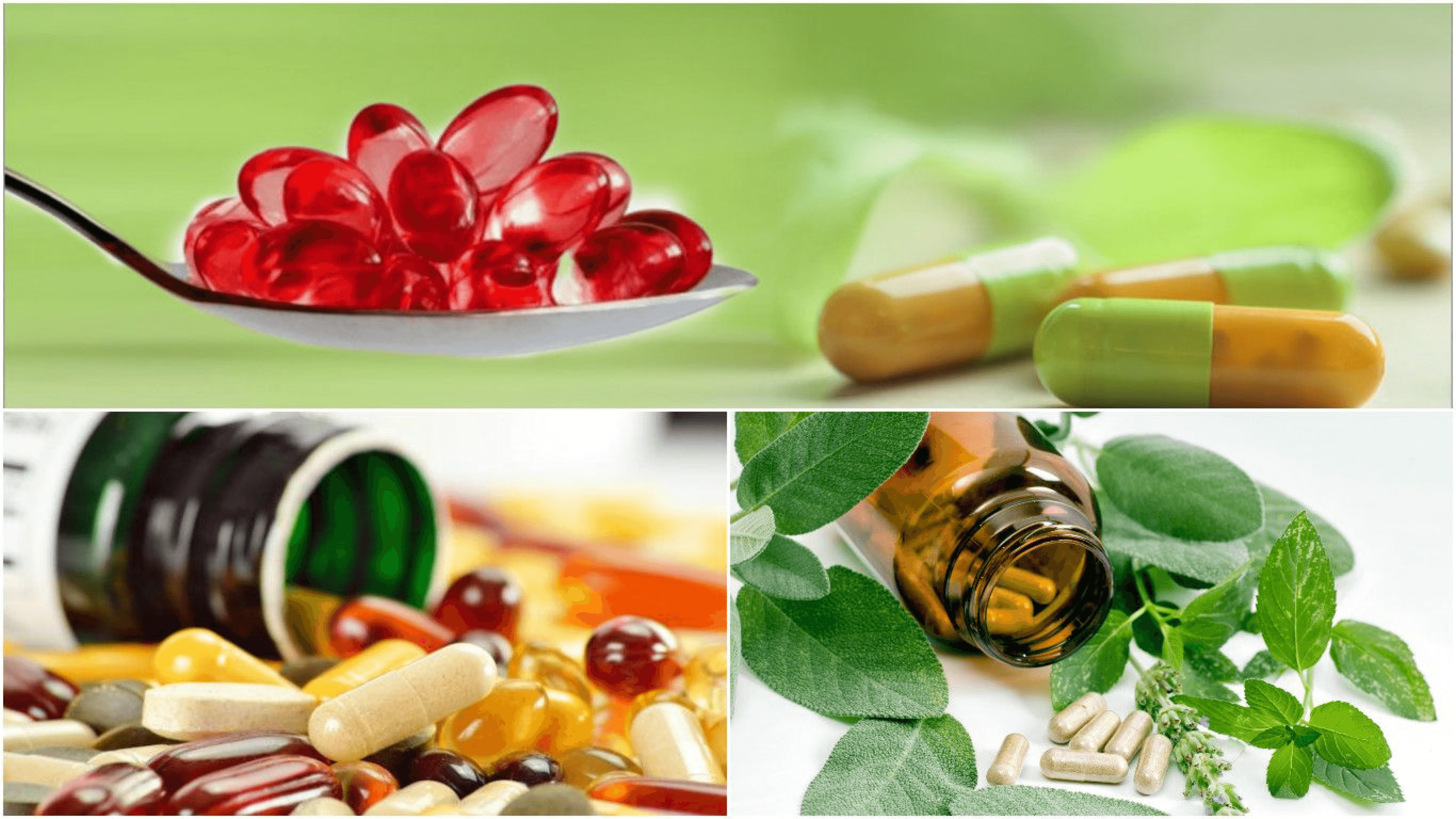 Natural health supplements and herbal capsules