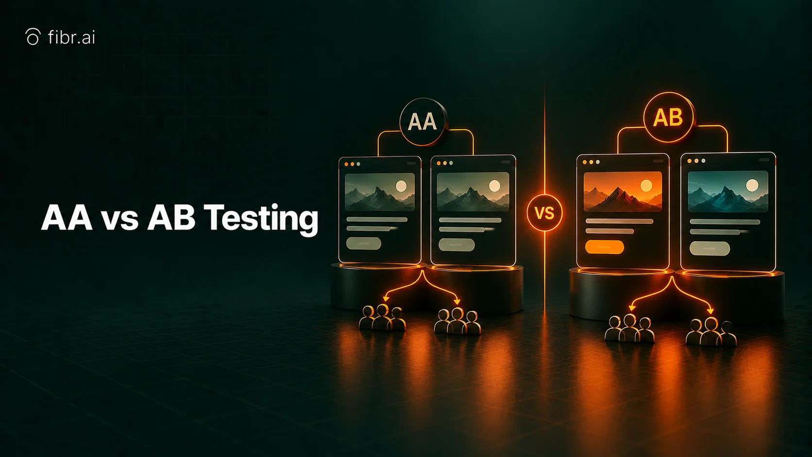 AA vs AB testing comparison with experiment variants.