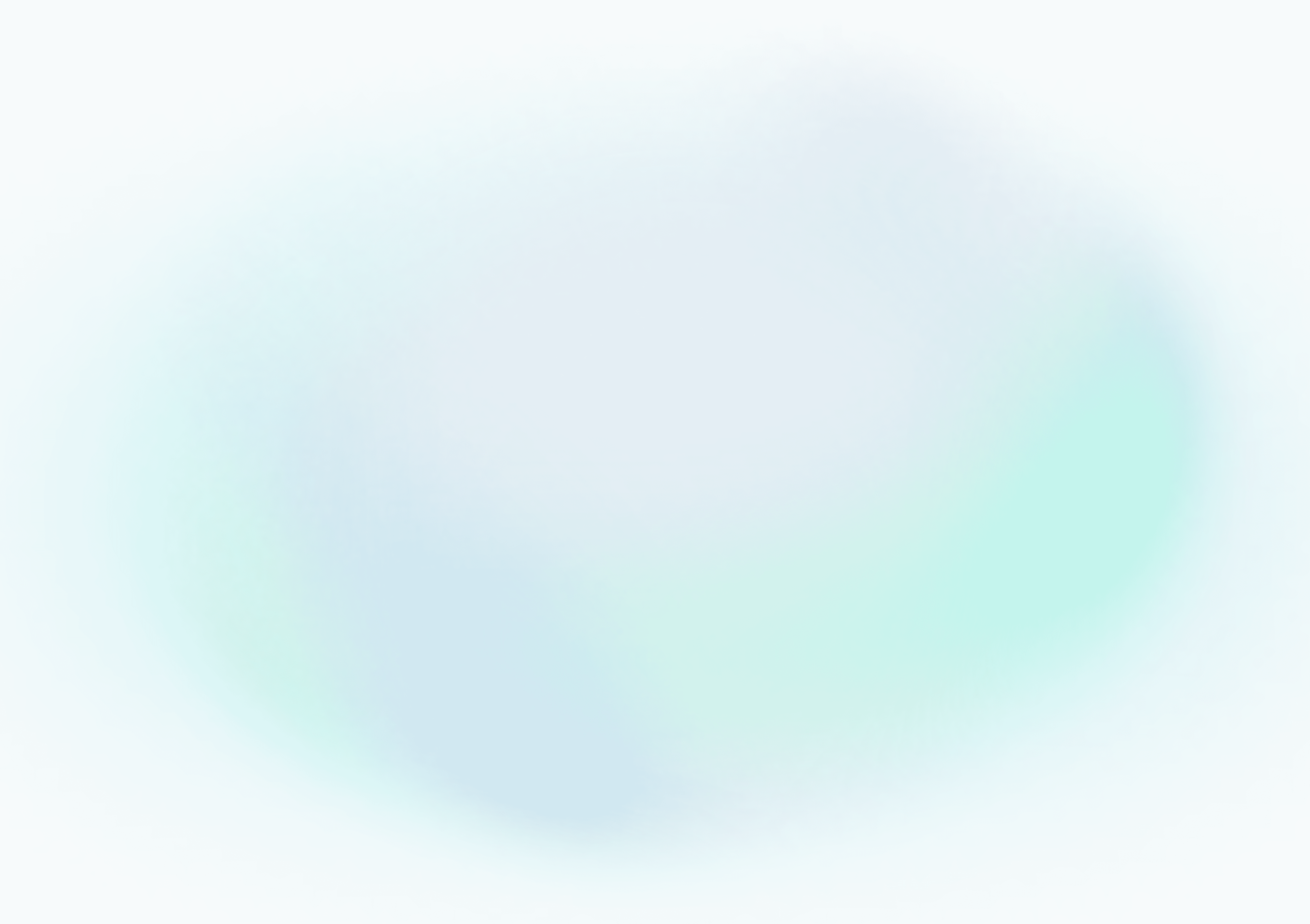 Abstract light blue and white shape with a soft, blurred appearance against a plain background.