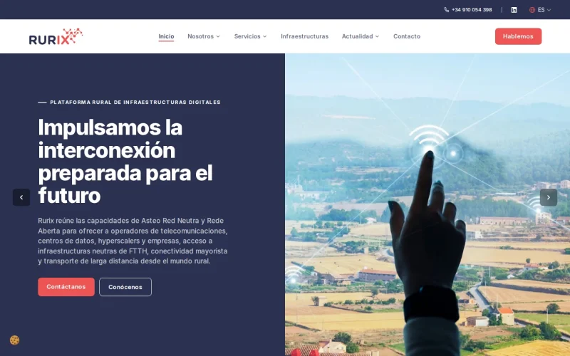 Captura de la web de Rurix