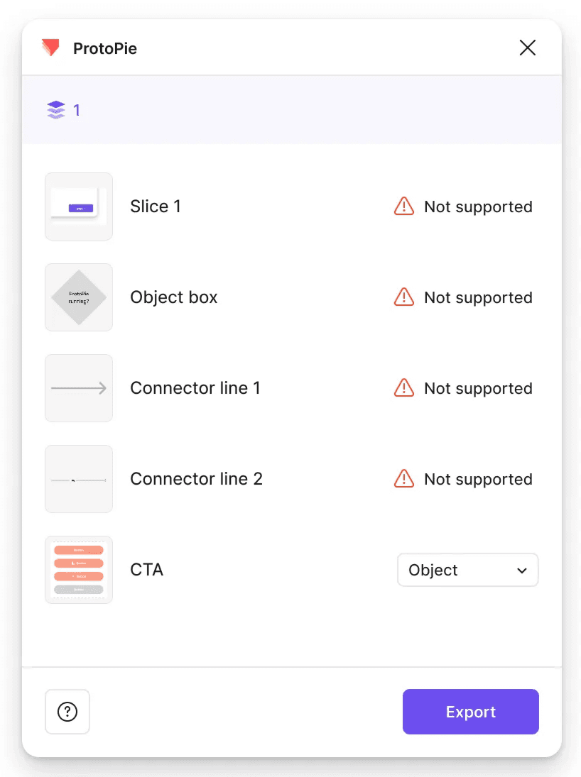 error while exporting from figma