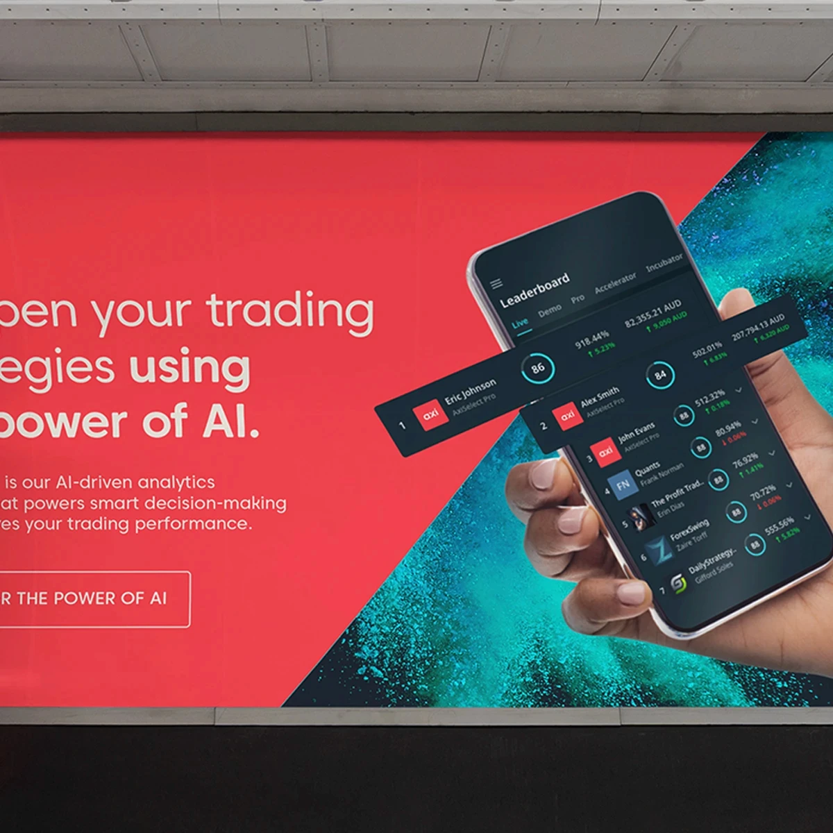 Axi ad on a billboard poster