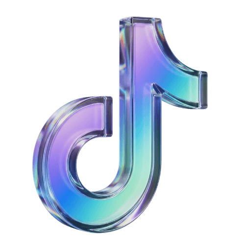 Tiktok logo in a 3d style