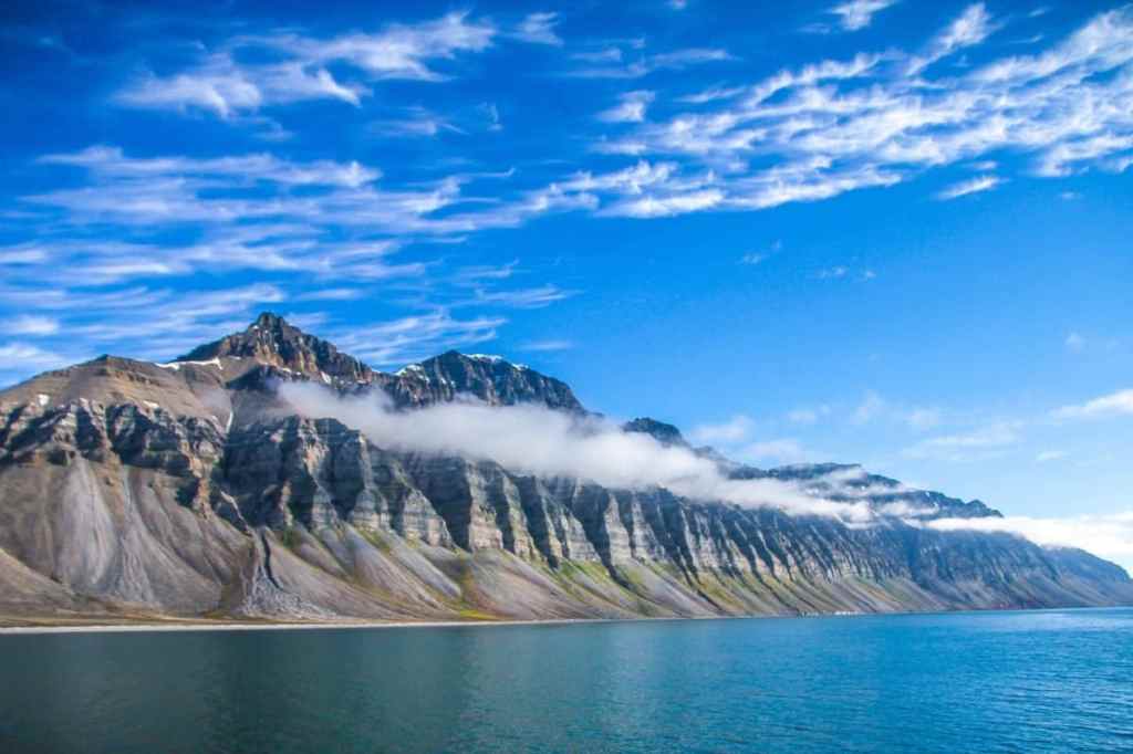 Mountain in Svalbard in summer
