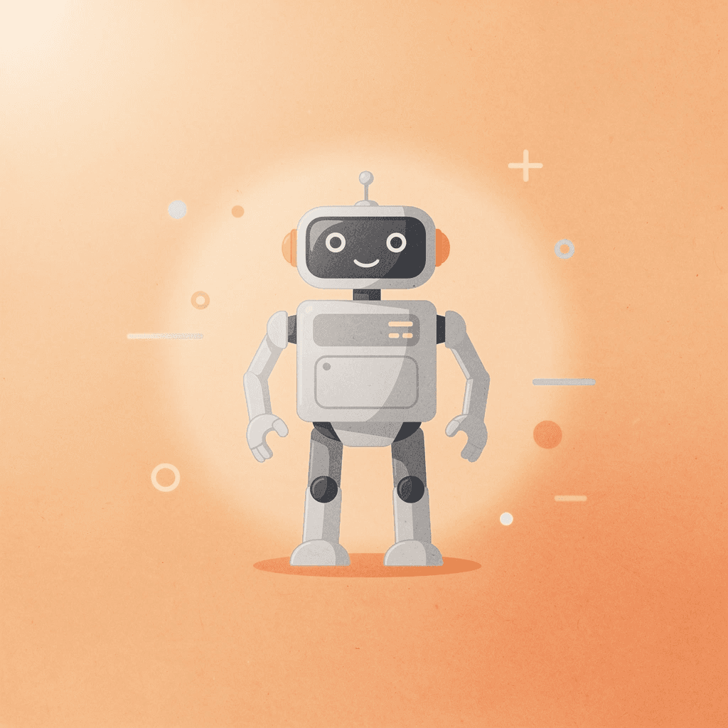 Robot icon representing AI systems and generative engine optimization