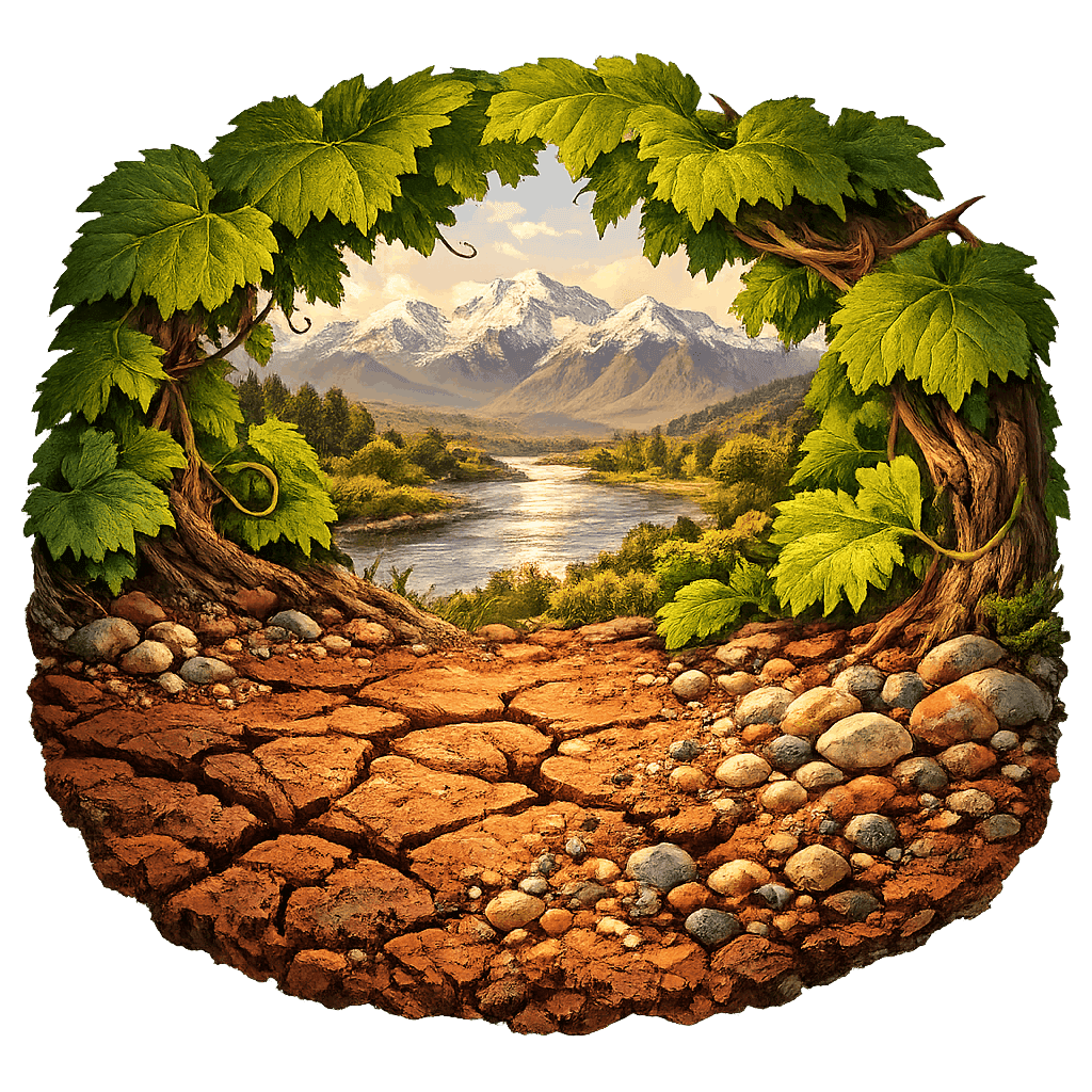 Detailed graphic of the Loncomilla wine region.