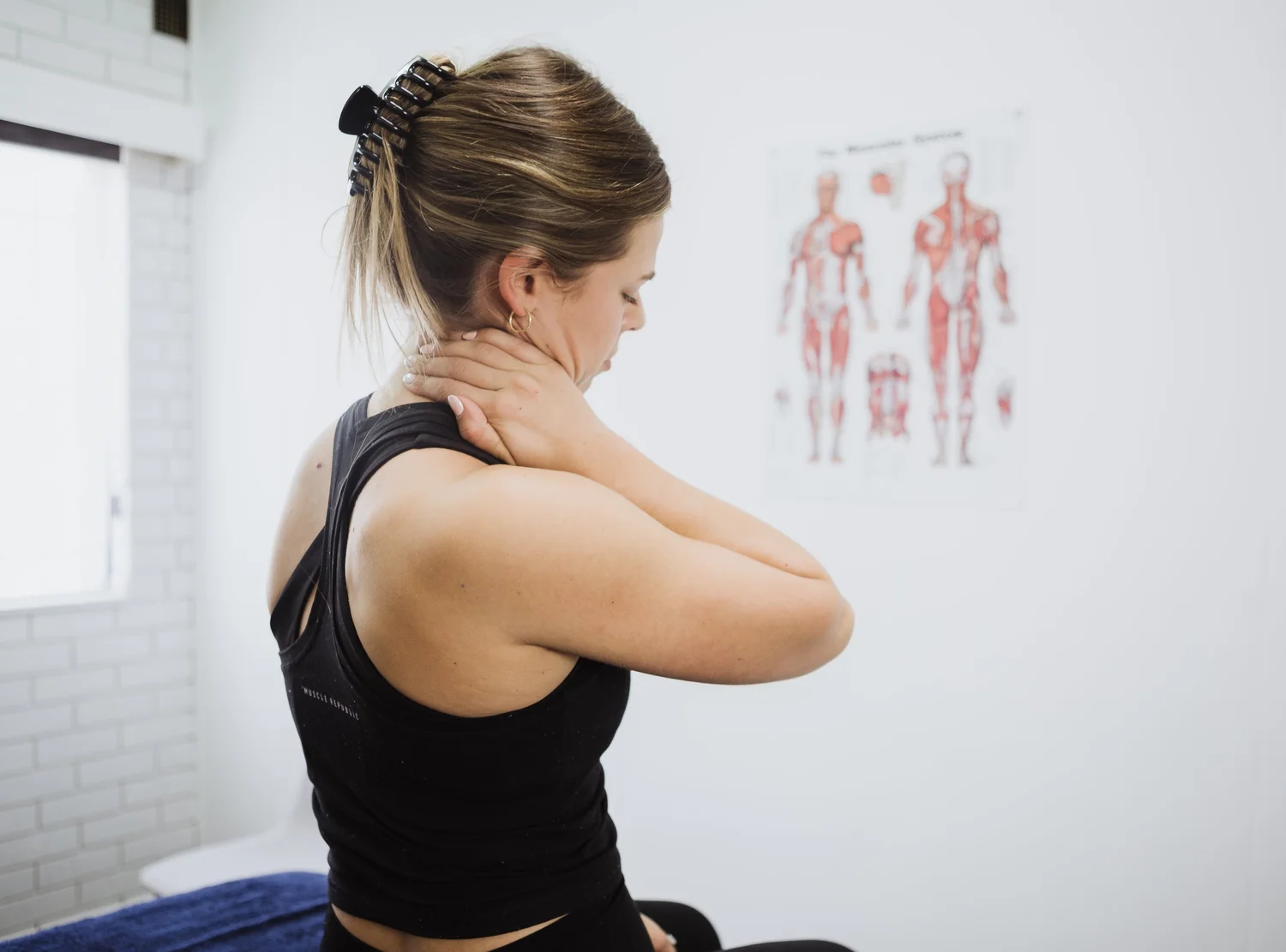 patient with neck pain