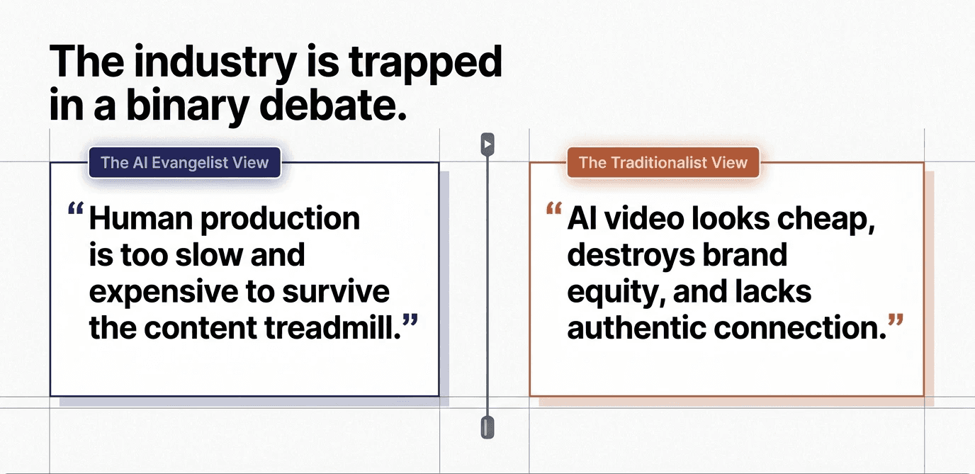 AI video vs human video