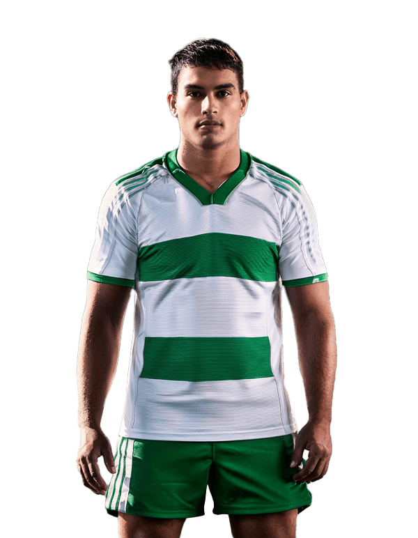 Player standing for camera.