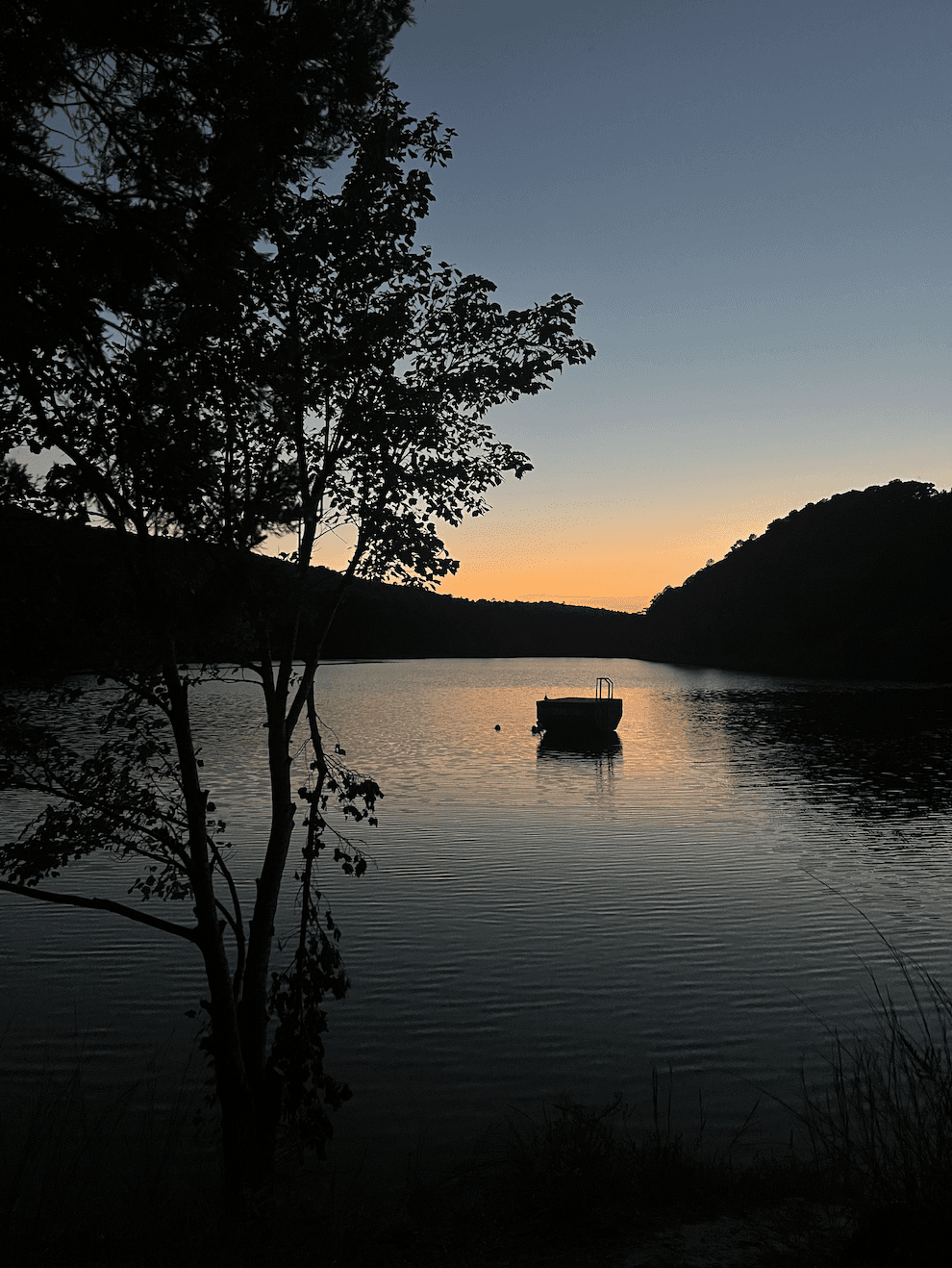 Sunset at a swimming hole in Arkansas