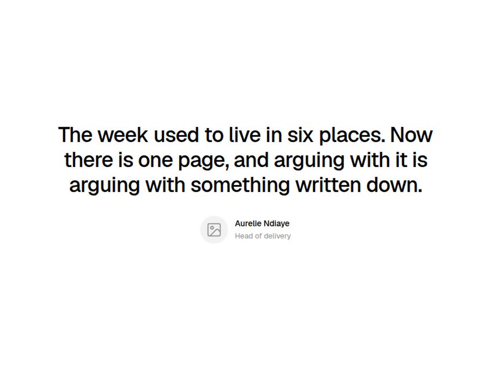 Single Quote section preview