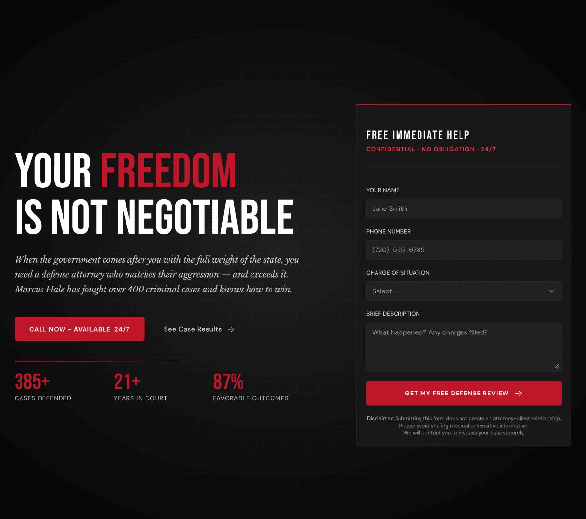 Sarah website hero image