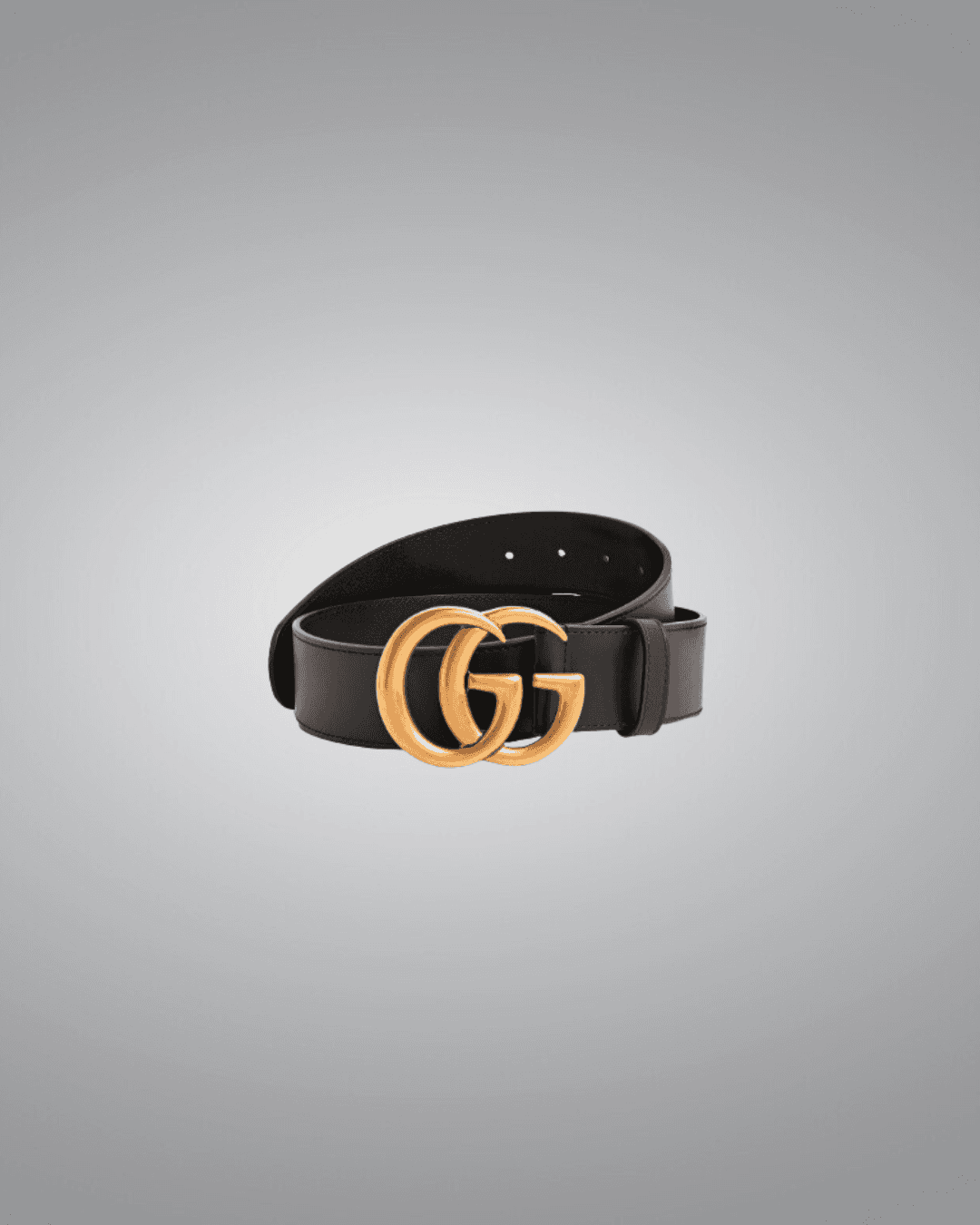 Gucci Wide Leather Belt in Black