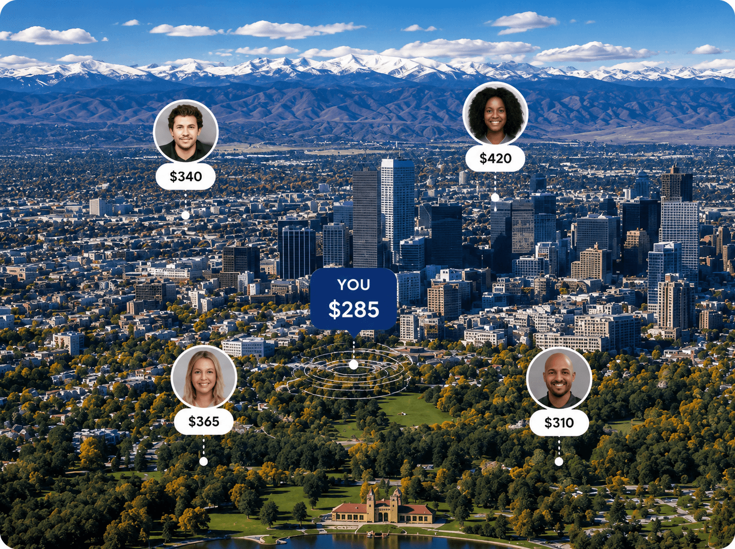 Premium city aerial