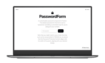 Password Form Website Mockups